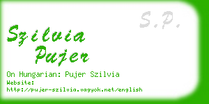 szilvia pujer business card